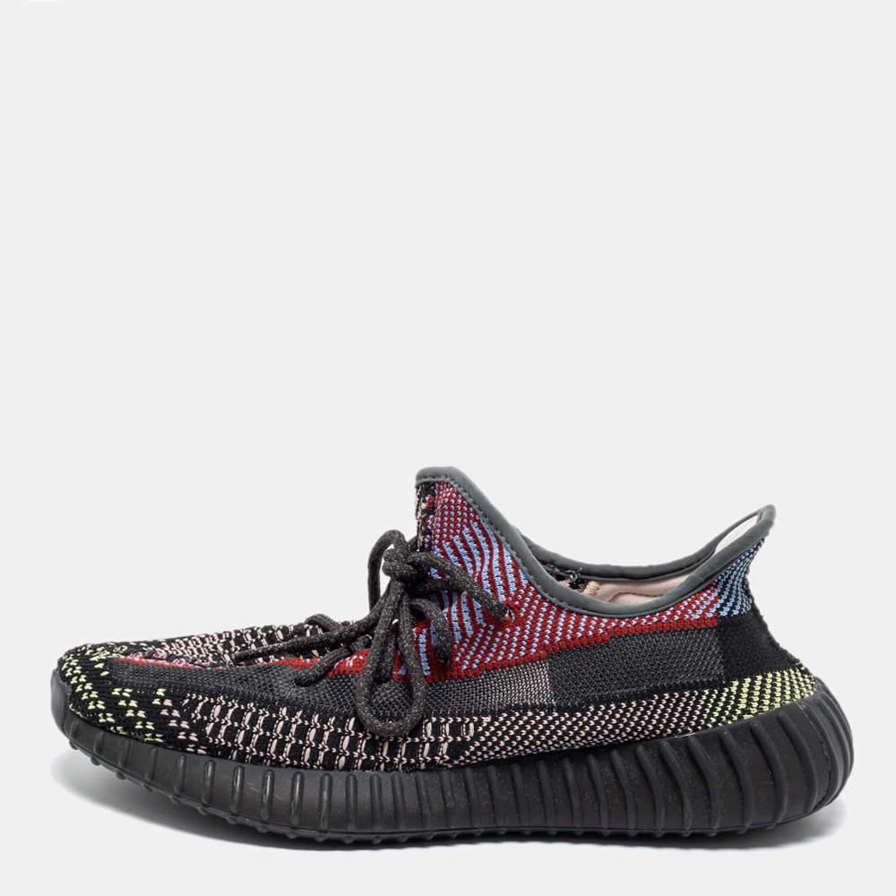 商品[二手商品] YEEZY|Adidas x Yeezy Boost Multicolor Knit Fabric And Mesh 350 V2 Yechiel Reflective Sneakers Size 40 2/3,价格¥3109,第1张图片