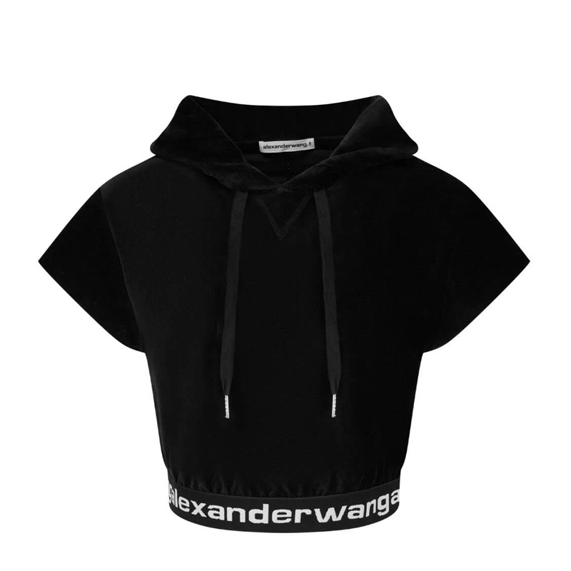 ALEXANDER WANG 黑色女士卫衣/帽衫 4CC1201106-001商品第2张图片规格展示