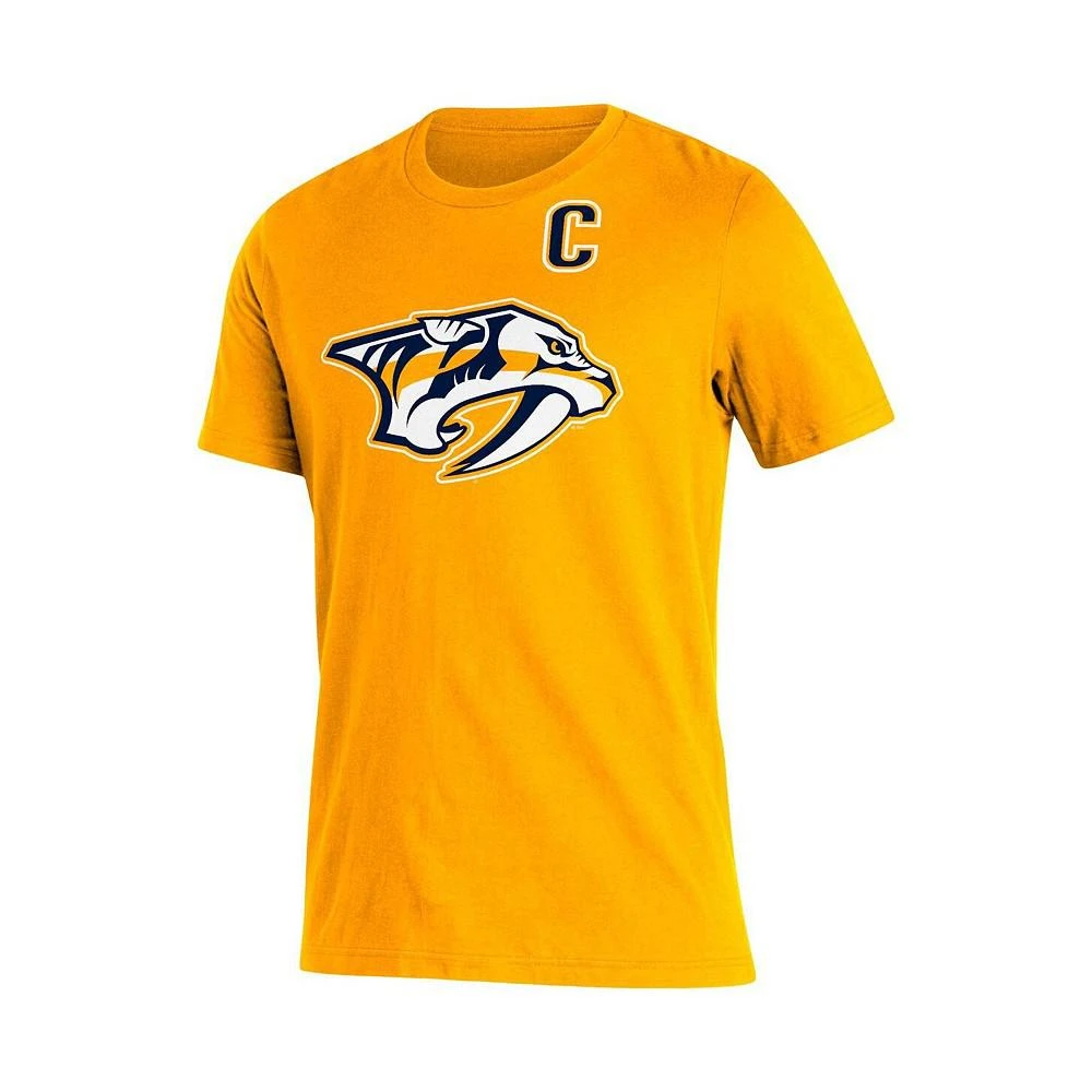 商品Adidas|Men's Roman Josi Gold Nashville Predators Captain Patch Name & Number T-shirt,价格¥188,第2张图片详细描述