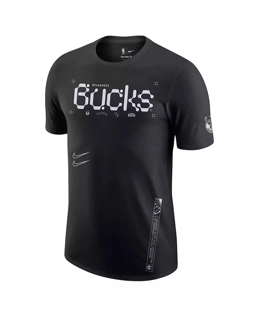 商品NIKE|Men's Black Milwaukee Bucks Courtside Air Traffic Control Max90 T-shirt,价格¥336,第2张图片详细描述