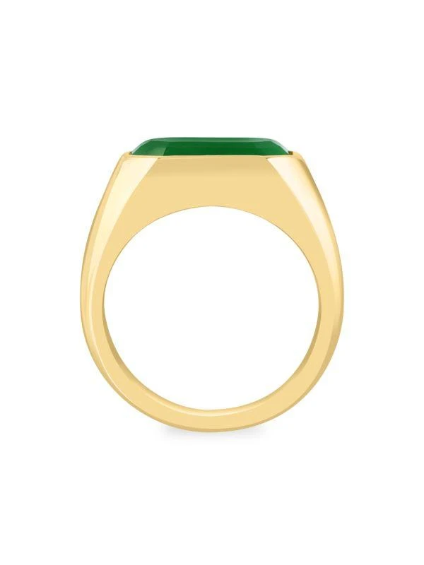 商品Effy|Goldplated Sterling Silver & Jade Ring,价格¥1305,第3张图片详细描述