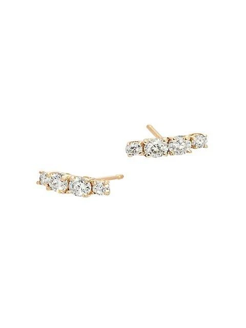 商品Lana|Solo 14K Yellow Gold &amp; Diamond Cluster Stud Earrings,价格¥13897,第1张图片
