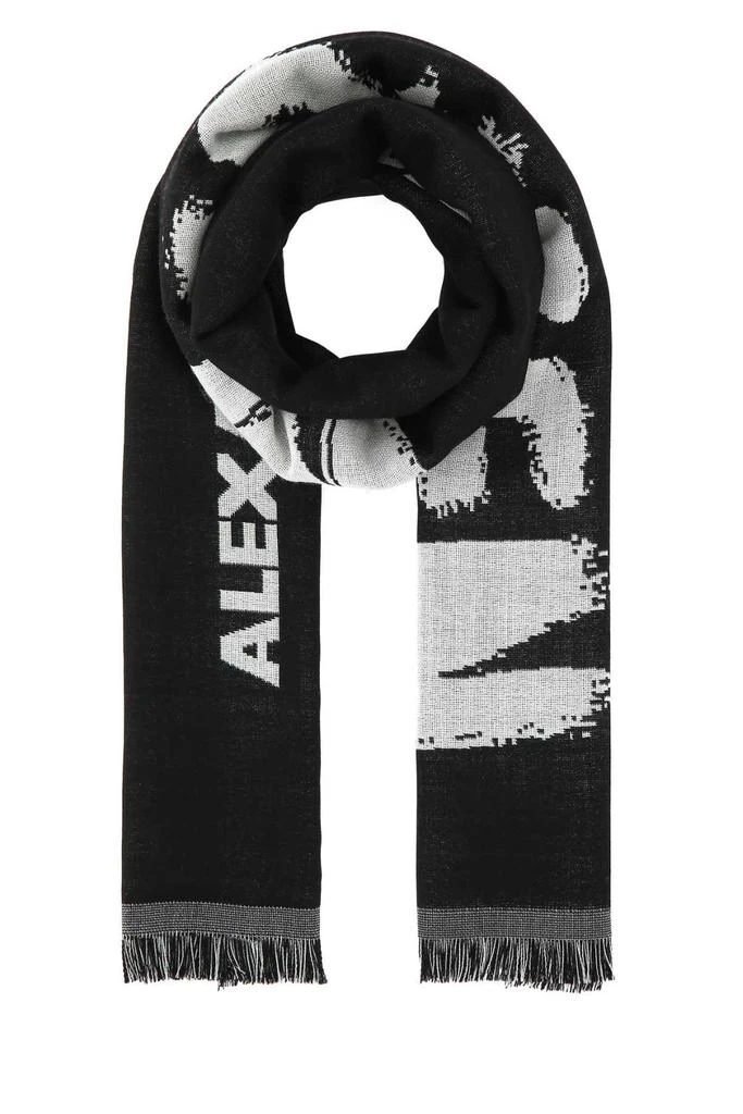 商品Alexander McQueen|Alexander McQueen Oversized Graffiti Logo Scarf,价格¥1379,第1张图片