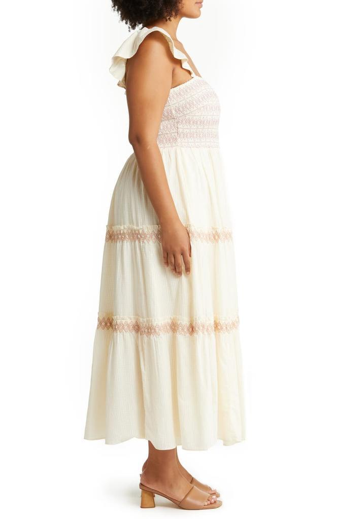 商品Madewell|Women's Lucie Smocked Tiered Midi Dress,价格¥335,第5张图片详细描述