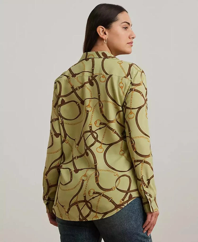 商品Ralph Lauren|Plus Size Classic-Fit Belting-Print Crepe Shirt,价格¥933,第2张图片详细描述