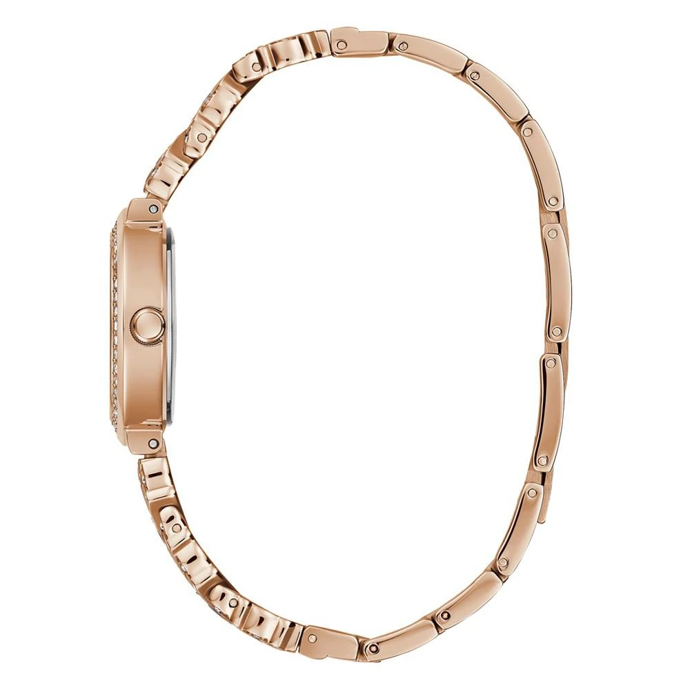 商品GUESS|Women's Quartz Petite Rose Gold-Tone Stainless Steel Bracelet Watch 28mm,价格¥1315,第2张图片详细描述