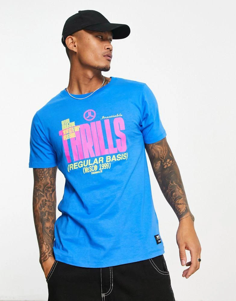 商品WeSC|WESC printed t-shirt in blue,价格¥187,第1张图片