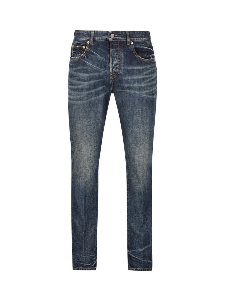 商品Valentino|Valentino Logo Patch Mid-Rise Jeans,价格¥5899,第1张图片