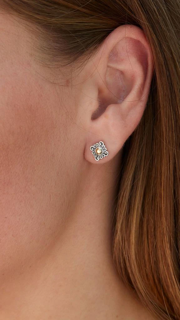 商品Savvy Cie Jewels|18K Rose Gold & Sterling Silver Bali Stud Earrings,价格¥230,第2张图片详细描述