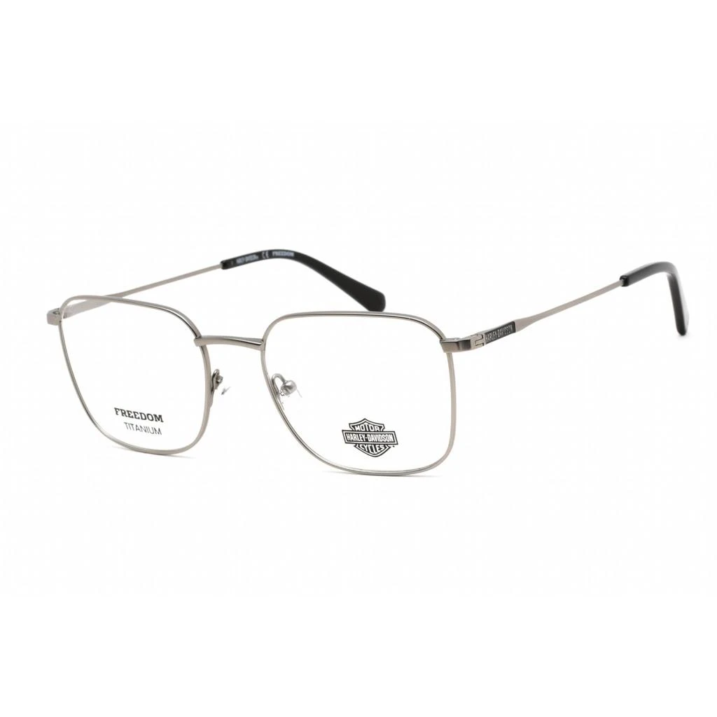 商品Harley Davidson|Harley Davidson Unisex Eyeglasses - Square Matte Light Nickeltin Frame | HD9019 011,价格¥212,第1张图片