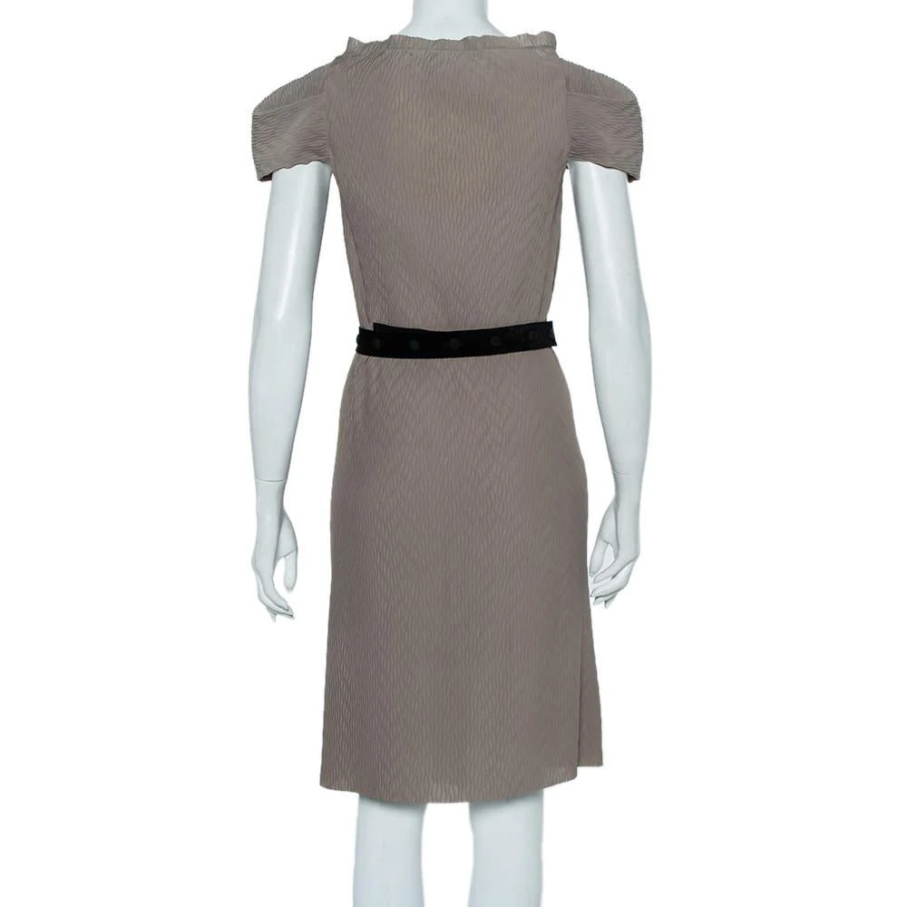 商品[二手商品] ROLAND MOURET|Roland Mouret Beige Crepe Draped Effect Belted Midi Dress M,价格¥966,第3张图片详细描述