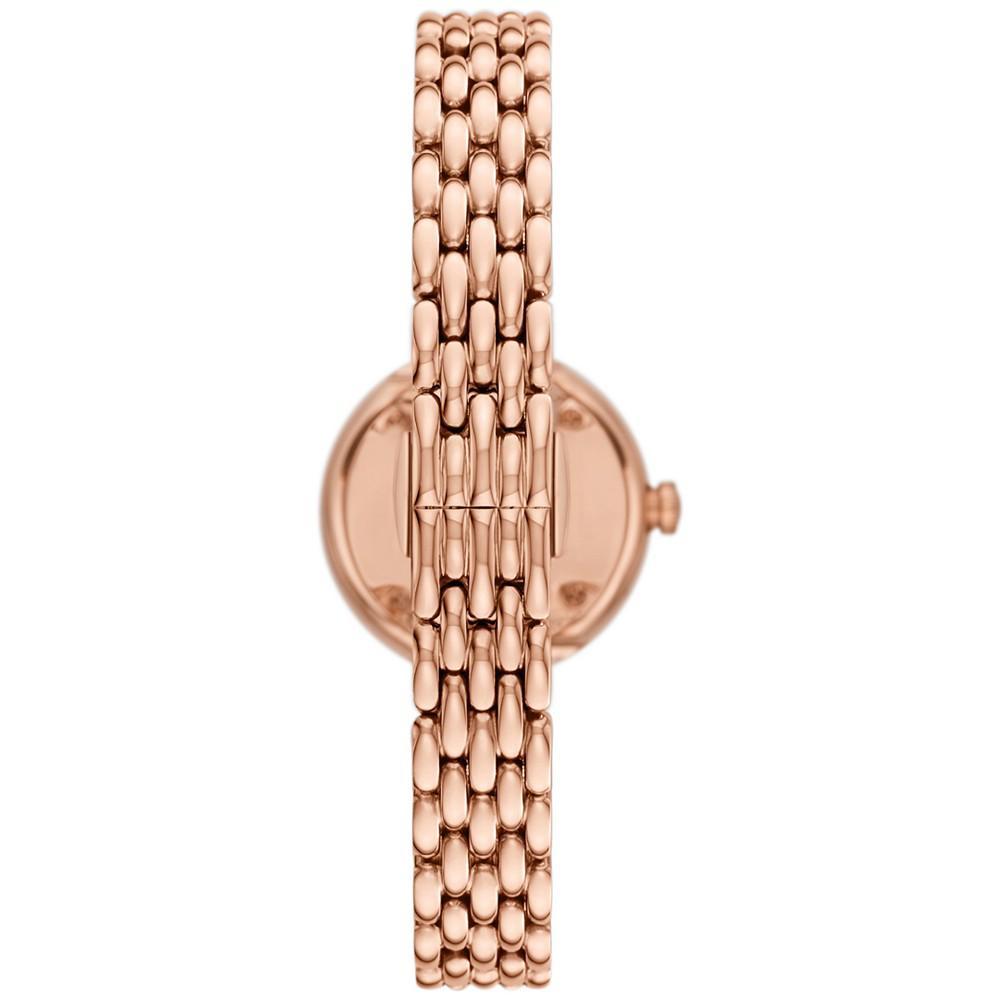 商品Emporio Armani|Women's Rosa Rose Gold-Tone Stainless Steel Bracelet Watch 26mm,价格¥2714,第5张图片详细描述