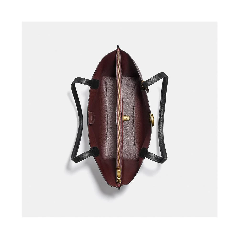 商品Coach|Polished Pebble Leather Willow Tote with Interior Zip Pocket,价格¥2603,第3张图片详细描述