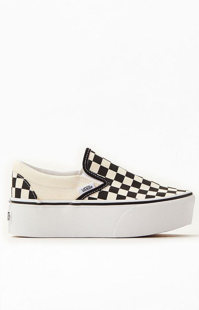 商品Vans|Black & White Slip-On Platform Sneakers,价格¥415,第4张图片详细描述