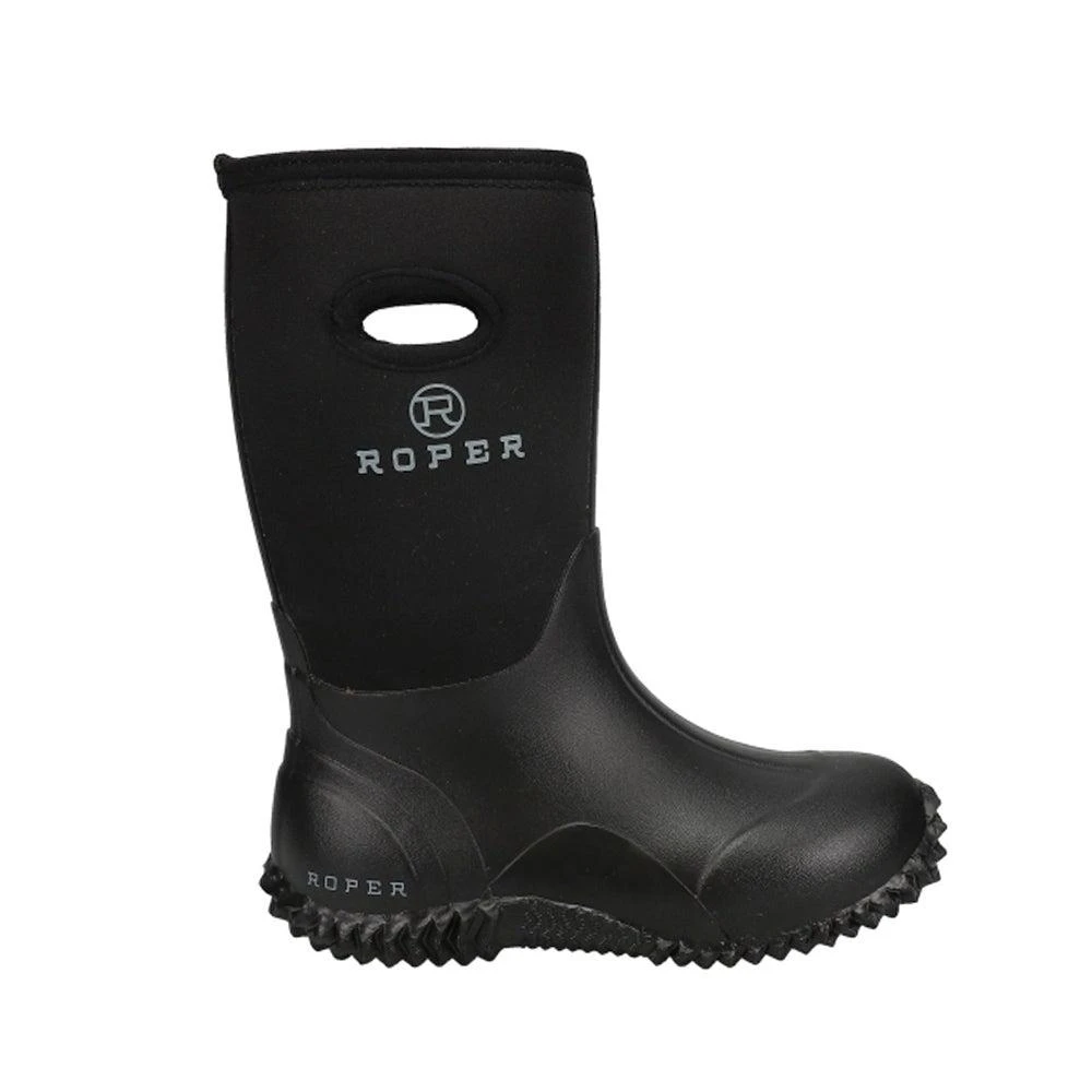 商品Roper|Barnyard Black 10 inch Neoprene Barn Pull On Boots (Little Kid),价格¥376,第1张图片