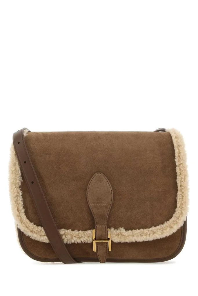 商品Yves Saint Laurent|Saint Laurent Shearling Trimmed Crossbody Bag,价格¥18695,第1张图片