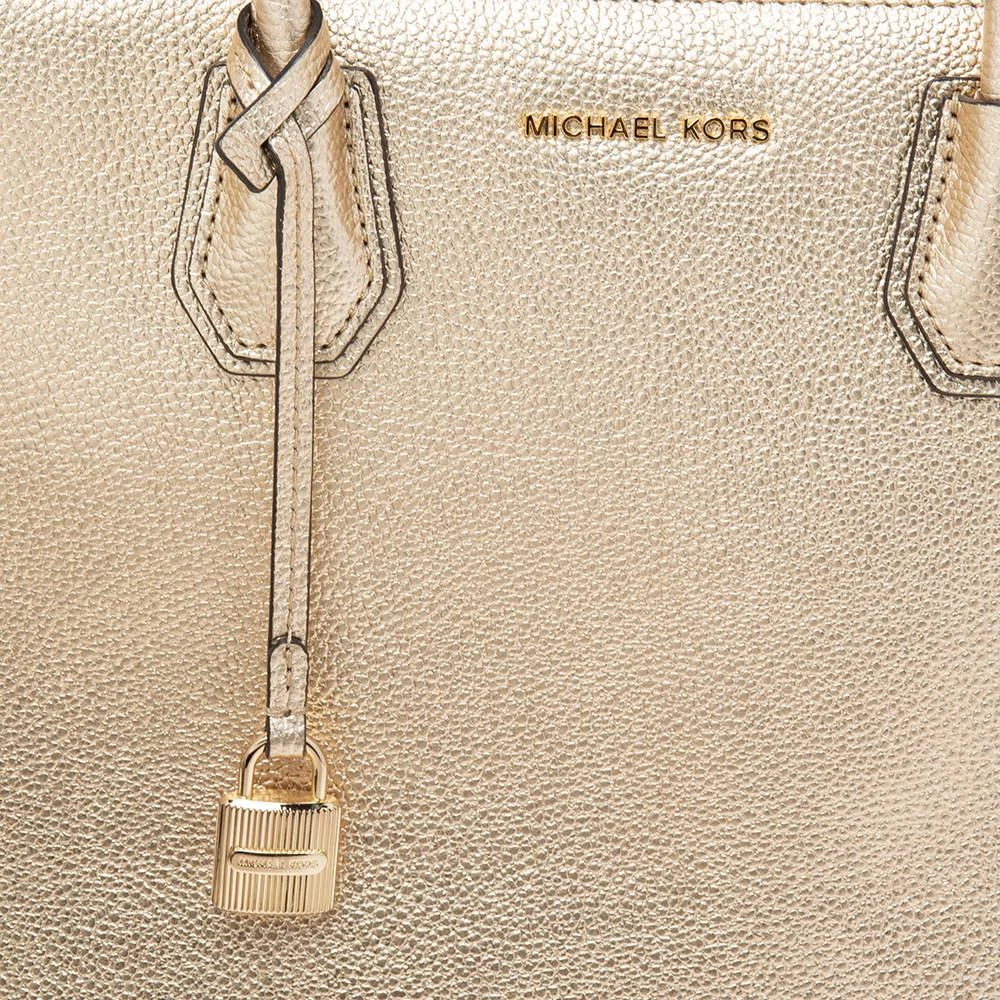 商品[二手商品] Michael Kors|Michael Kors Metallic Gold Leather Medium Mercer Tote,价格¥1045,第5张图片详细描述