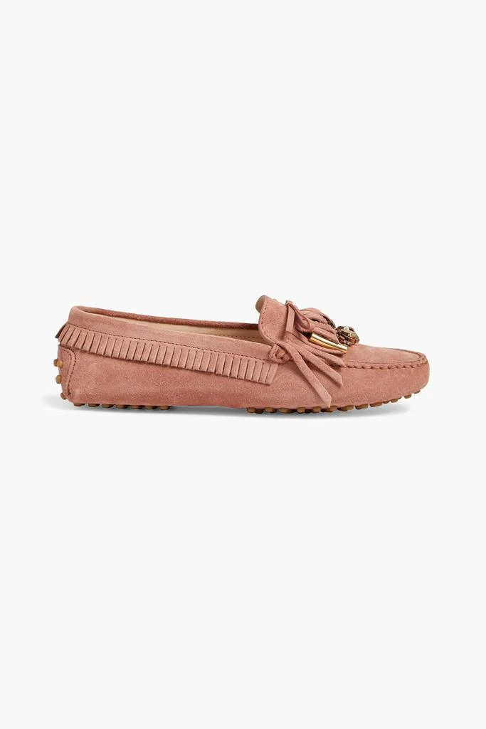 商品Tod's|Gommino embellished fringed suede loafers,价格¥3689,第1张图片