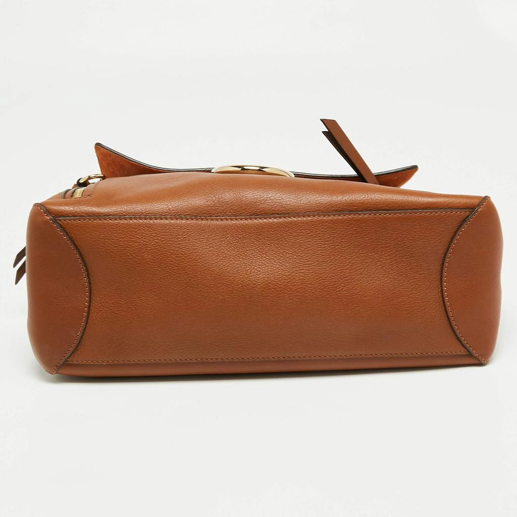 Chloe Brown Leather and Suede Medium Faye Day Top Handle Bag 商品