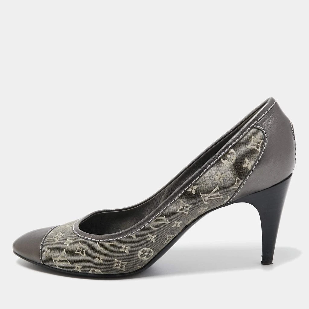 商品[二手商品] Louis Vuitton|Louis Vuitton Grey Monogram Idylle Canvas and Leather Cap Toe Pumps Size 37.5,价格¥1733,第1张图片