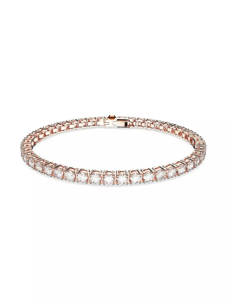 商品Swarovski|Matrix Rose-Goldtone & Crystal Tennis Bracelet,价格¥1718,第1张图片