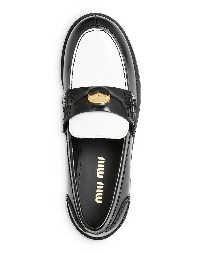 商品Miu Miu|Women's Color Block Penny Loafers,价格¥8278,第3张图片详细描述