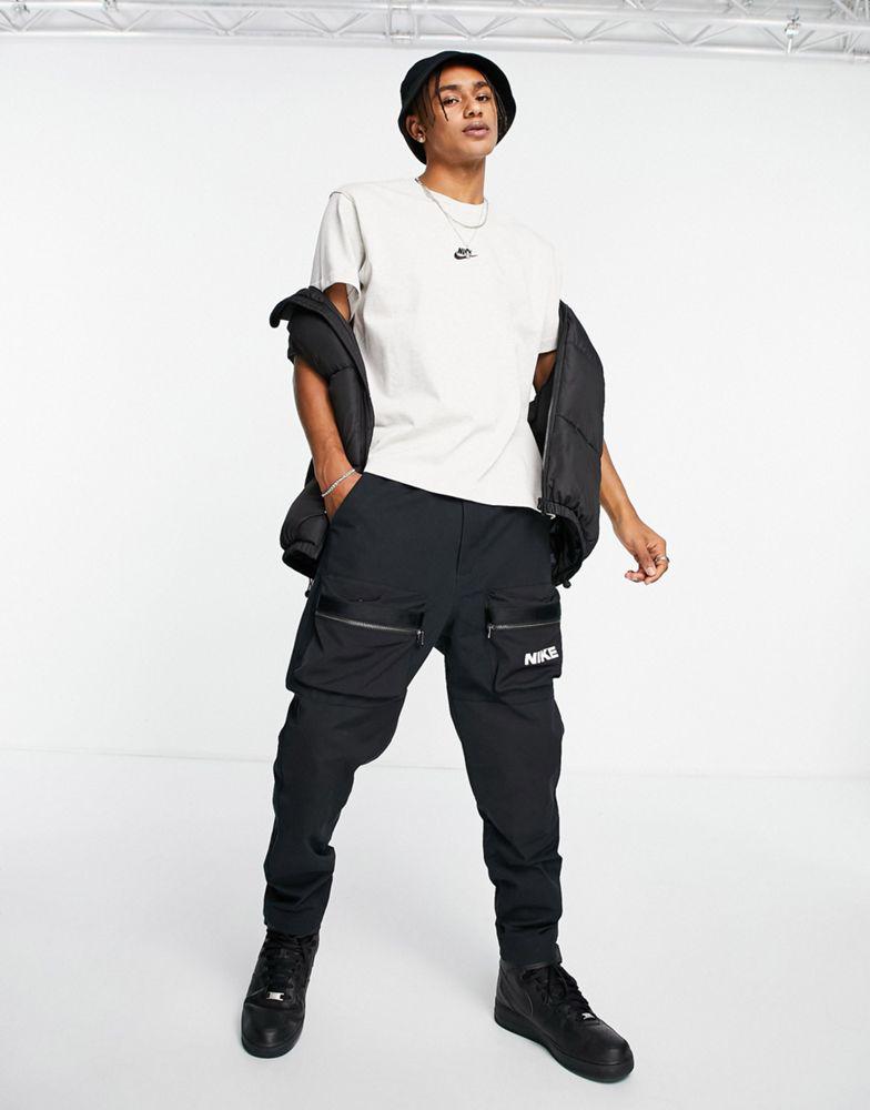 Nike Premium Essentials premium boxy fit t-shirt in stone商品第4张图片规格展示