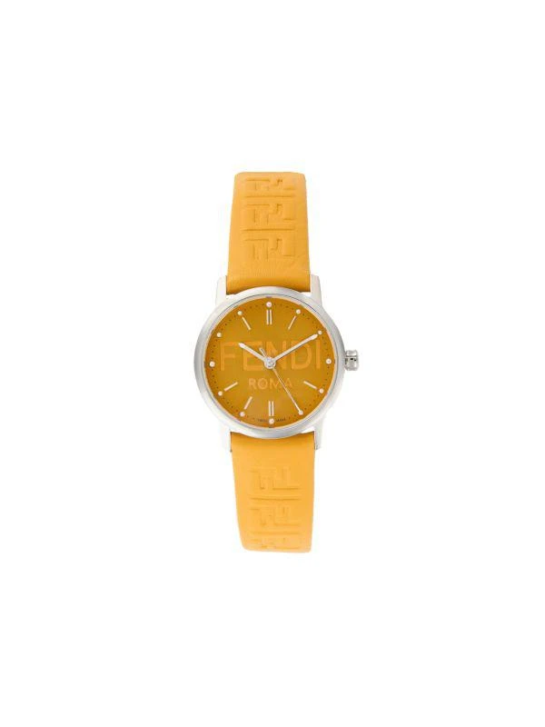 商品Fendi|Forever Fendi 29MM Stainless Steel & Leather Strap Watch,价格¥3460,第1张图片