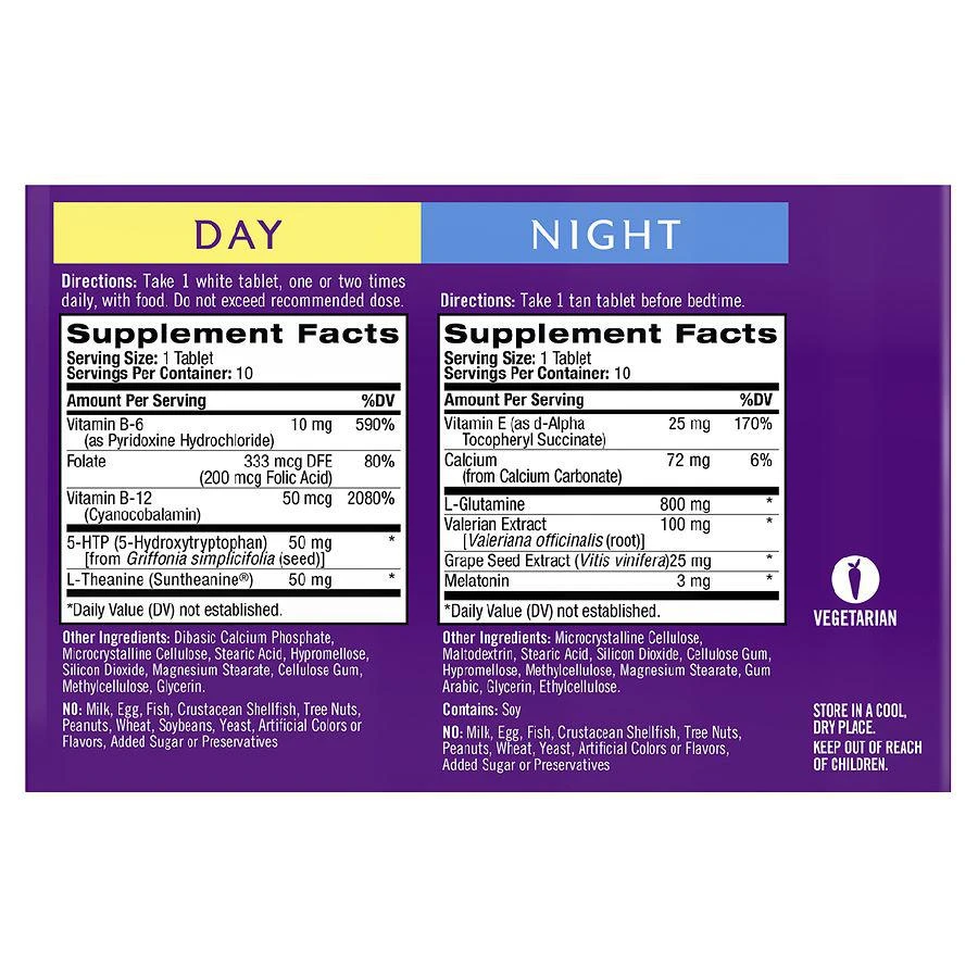 商品Natrol|Stress & Anxiety Day & Night Dietary Supplement Tablets,价格¥75,第2张图片详细描述