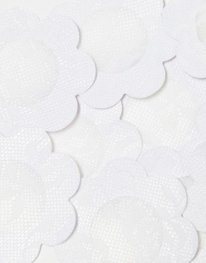 商品Magic|Magic Bodyfashion Luxury Lace effect nipple covers 5 pair pack in white,价格¥75,第2张图片详细描述