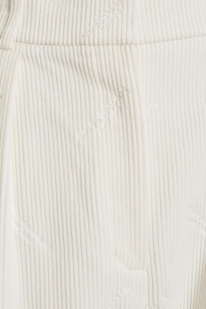 Embroidered cotton-corduroy tapered pants商品第4张图片规格展示