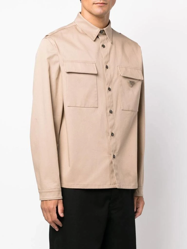 商品Prada|PRADA logo long-sleeve shirt,价格¥10181,第4张图片详细描述