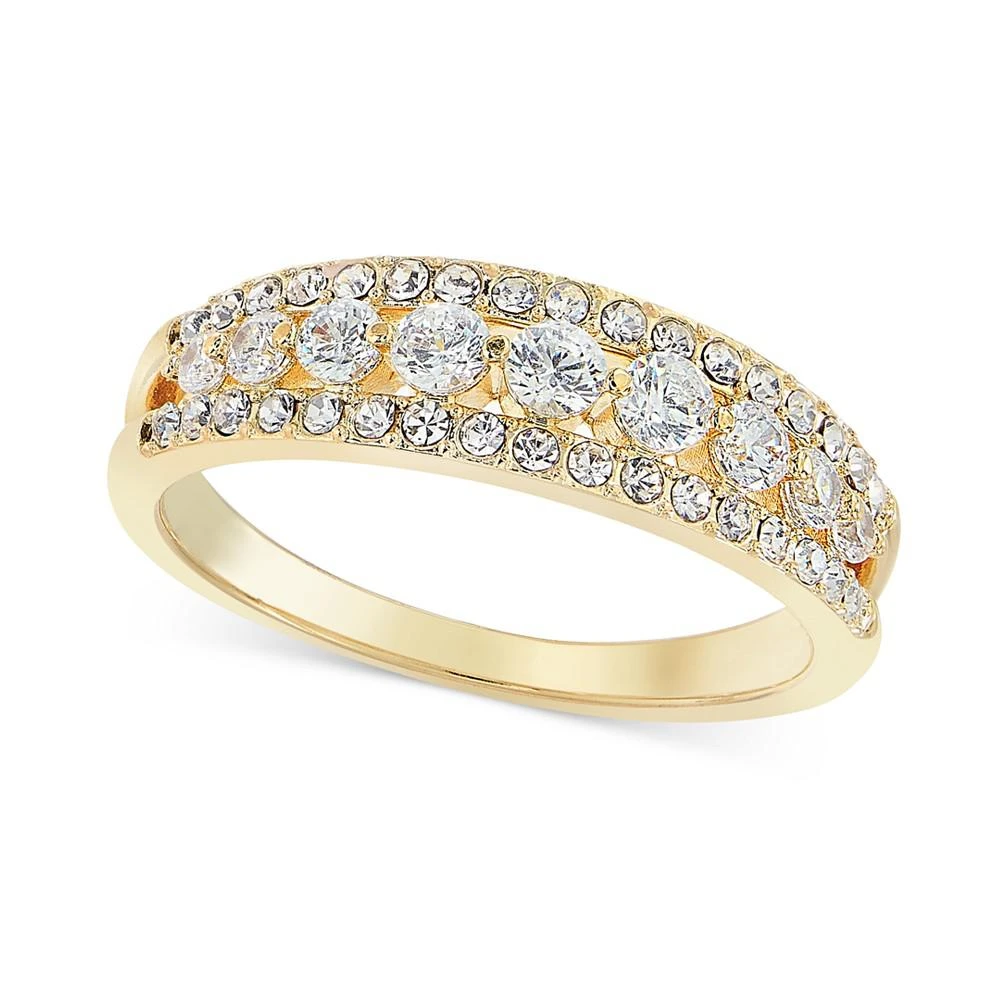 商品Charter Club|Gold-Tone Crystal & Cubic Zirconia Band Ring, Created for Macy's,价格¥89,第1张图片