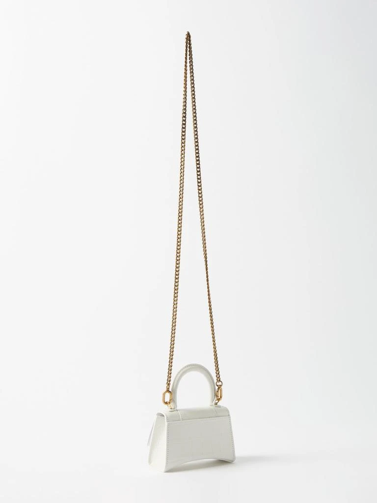商品Balenciaga|Hourglass mini crocodile-effect cross-body bag,价格¥12683,第4张图片详细描述