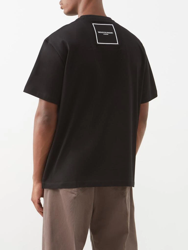 商品Wooyoungmi|Oversized logo-print cotton-jersey T-shirt,价格¥1619,第5张图片详细描述