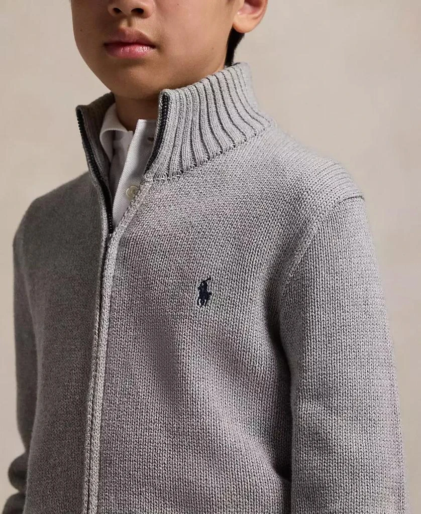 商品Ralph Lauren|Big Boys Cotton Full-Zip Sweater,价格¥448,第3张图片详细描述