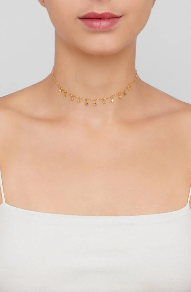 商品ADORNIA|14K Gold Plated Sterling Silver Confetti Choker Necklace,价格¥151,第2张图片详细描述