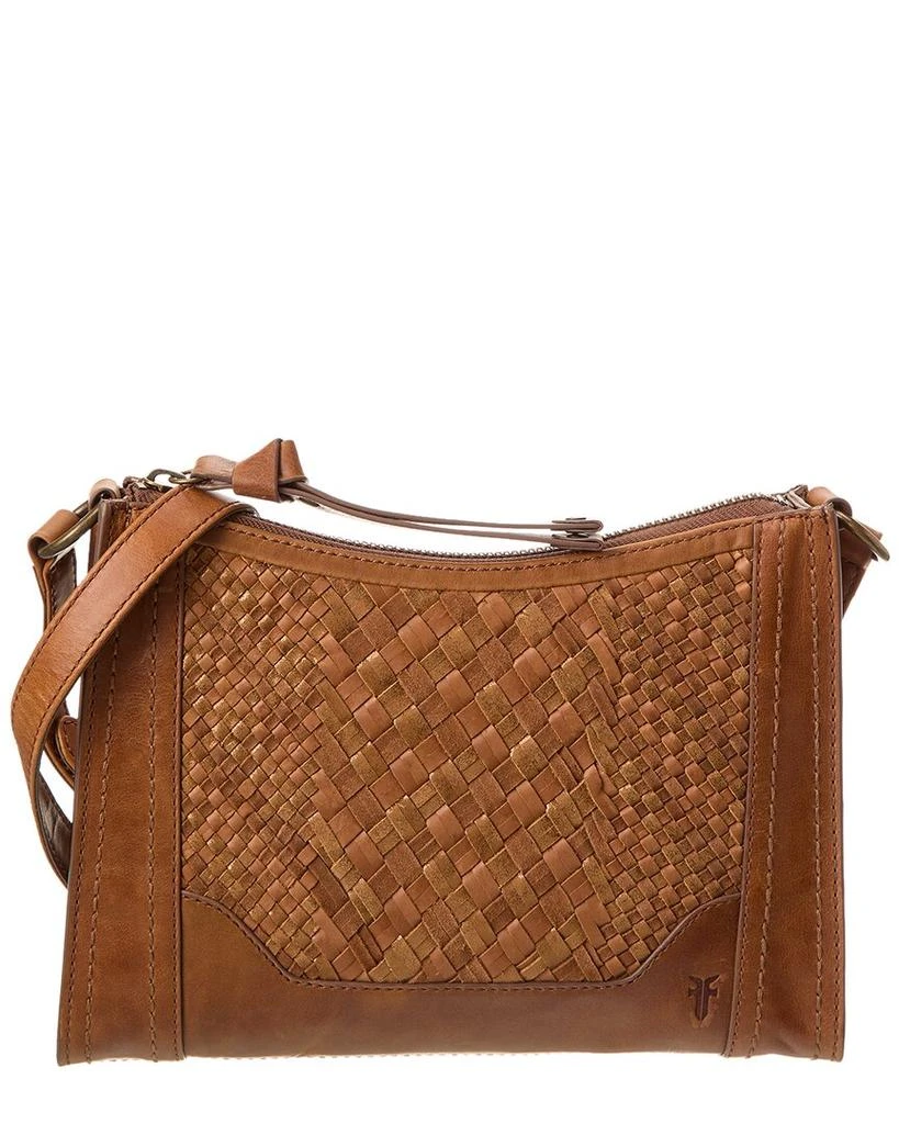 商品Frye|Frye Melissa Metallic Basket Woven Zip Leather Crossbody,价格¥669,第4张图片详细描述