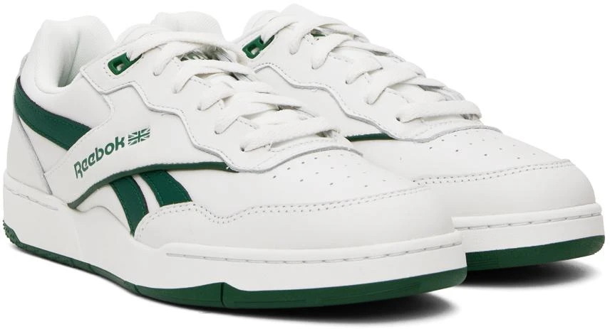 商品Reebok|White & Green Bb 4000 Ii Basketball Sneakers,价格¥787,第4张图片详细描述