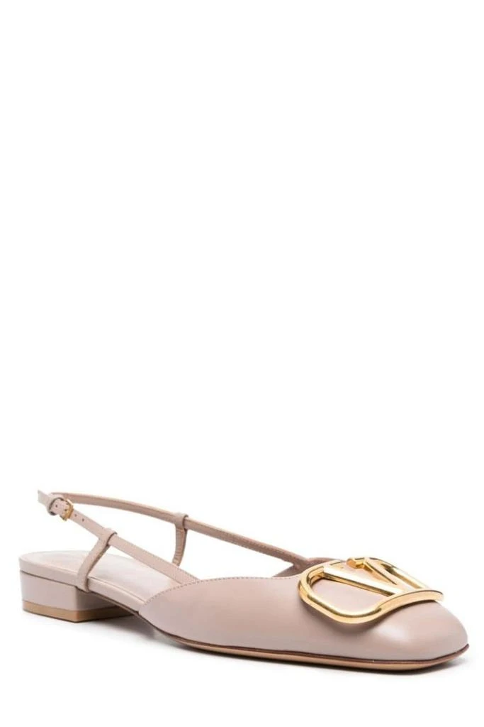 商品Valentino|Valentino VLogo Plaque Square Toe Slingback Ballerina Shoes,价格¥5918,第2张图片详细描述