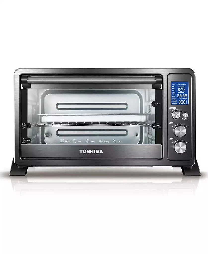 商品Toshiba|10.78" Digital Convection Toaster Oven, Black Stainless,价格¥1077,第1张图片