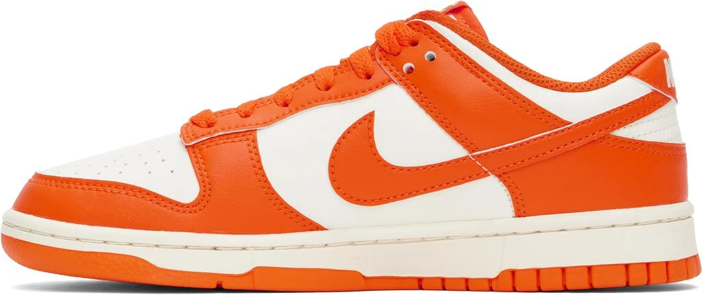 商品NIKE|White & Orange Dunk Low Retro Sneakers,价格¥729,第3张图片详细描述