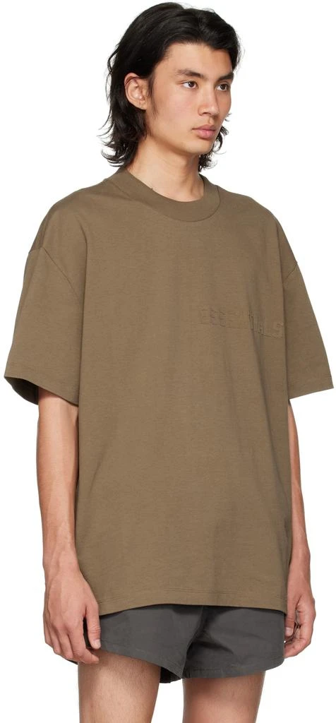 商品Essentials|Brown Flocked T-Shirt,价格¥315,第2张图片详细描述