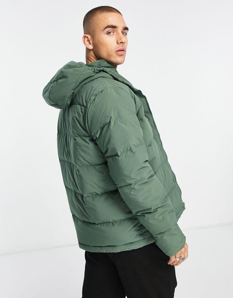 商品Adidas|adidas Outdoor Helionic hooded puffer jacket in green,价格¥972-¥1388,第4张图片详细描述