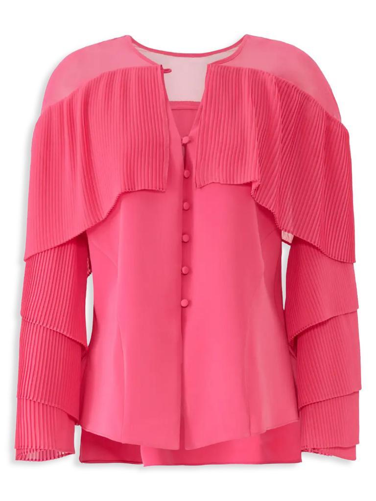 商品[二手商品] PRABAL GURUNG|Pleated-Sleeve Blouse,价格¥359,第6张图片详细描述