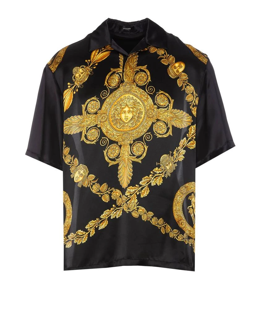 商品Versace|Versace Baroque Printed Color-Block Polo Shirt,价格¥4262,第1张图片