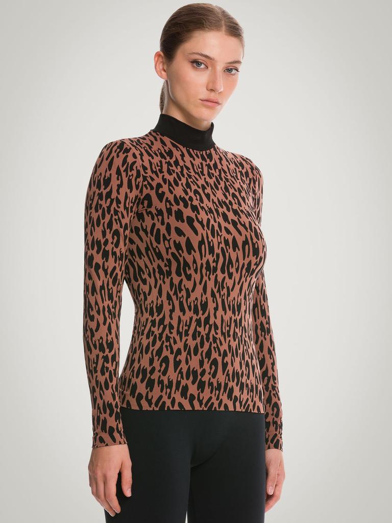 Leopard Print Tech High Neck Top商品第1张图片规格展示