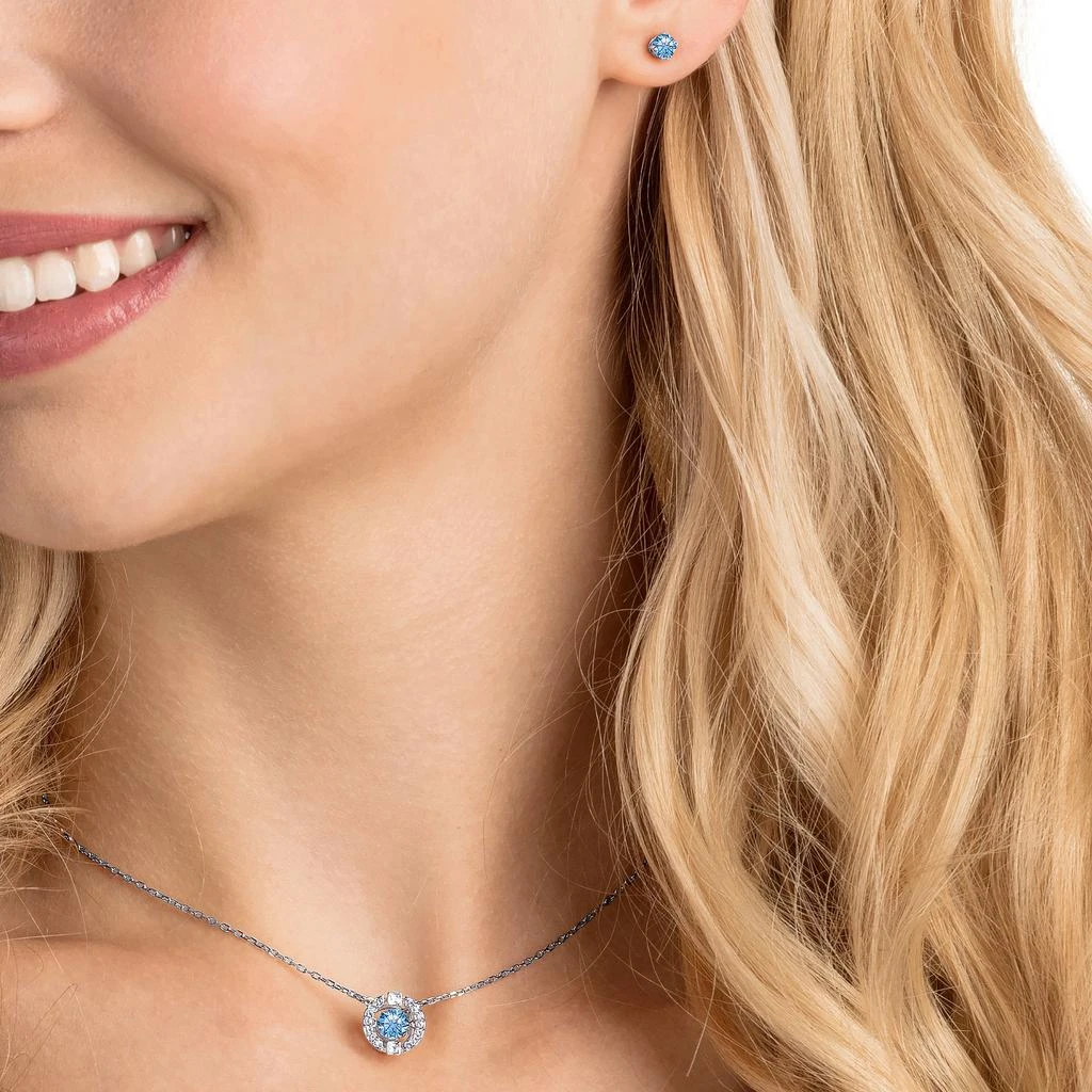 商品Swarovski|Swarovski sparkling dance set round cut blue rhodium plated,价格¥1154,第2张图片详细描述