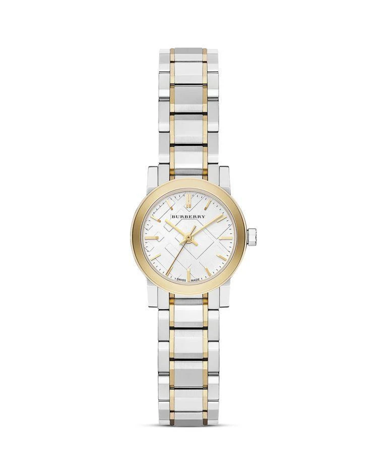 商品Burberry|Two Tone Gold Check Bracelet Watch, 26mm,价格¥2672,第1张图片