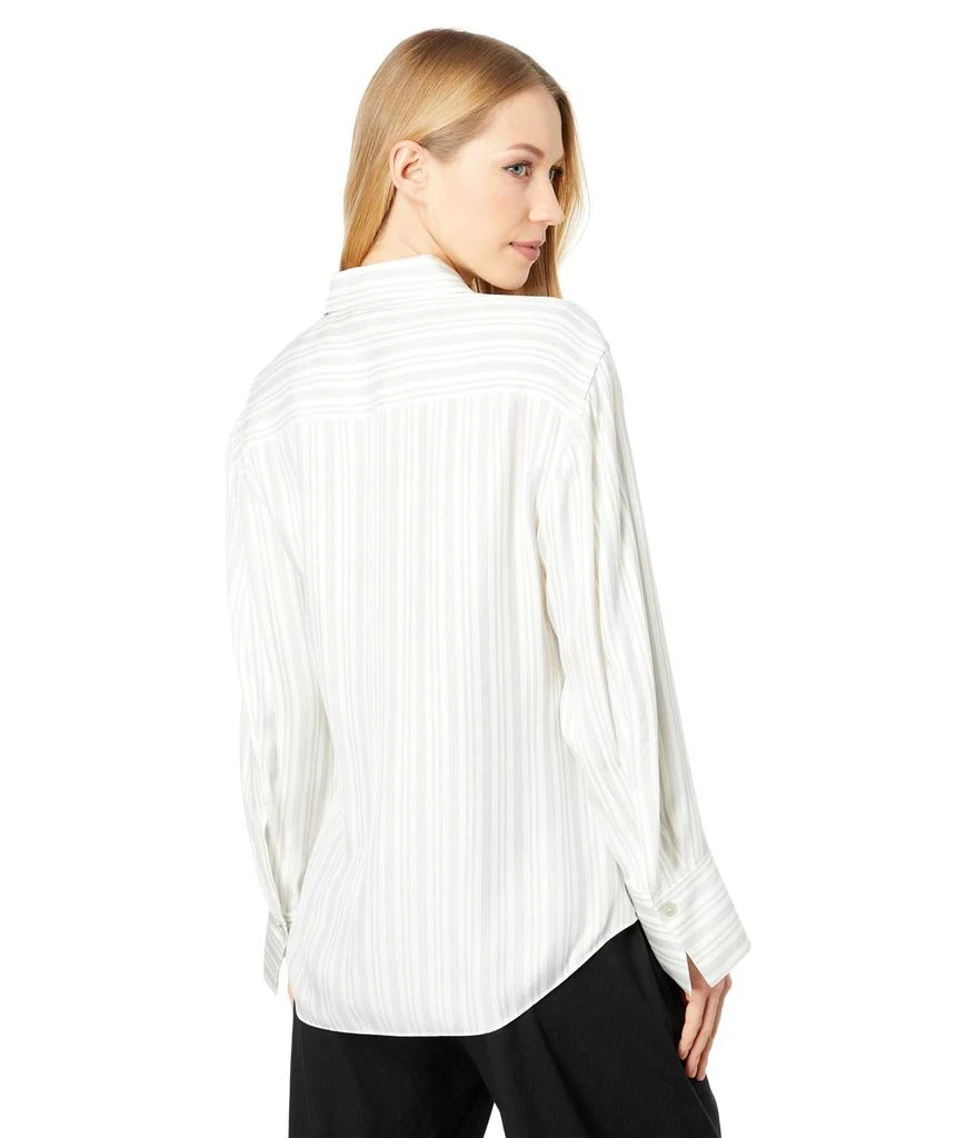 商品Vince|Stripe Sculpted Long Sleeve Silk Blouse,价格¥1662,第2张图片详细描述